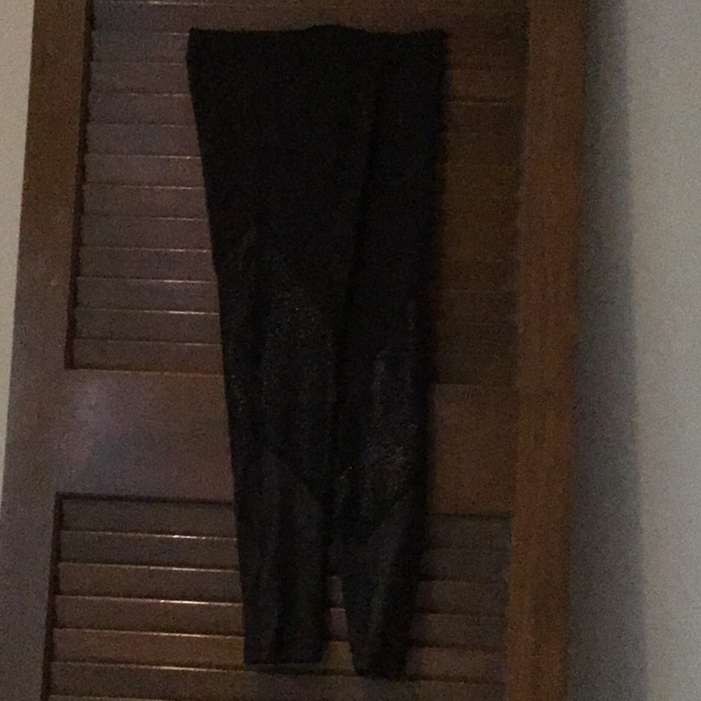Black pants with sparkles on the bottom